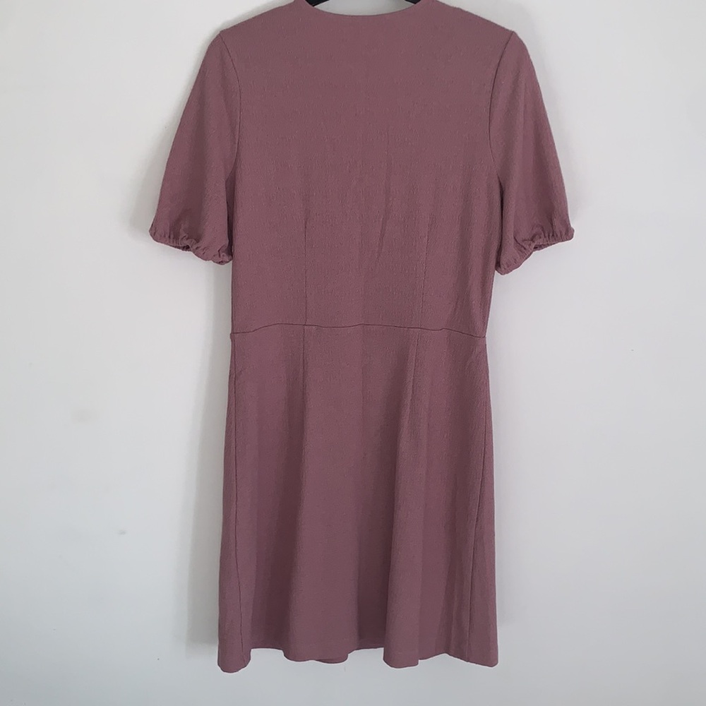 Madewell | Cross Front Lavender button Wrap Dress Size Small - Picture 10 of 10